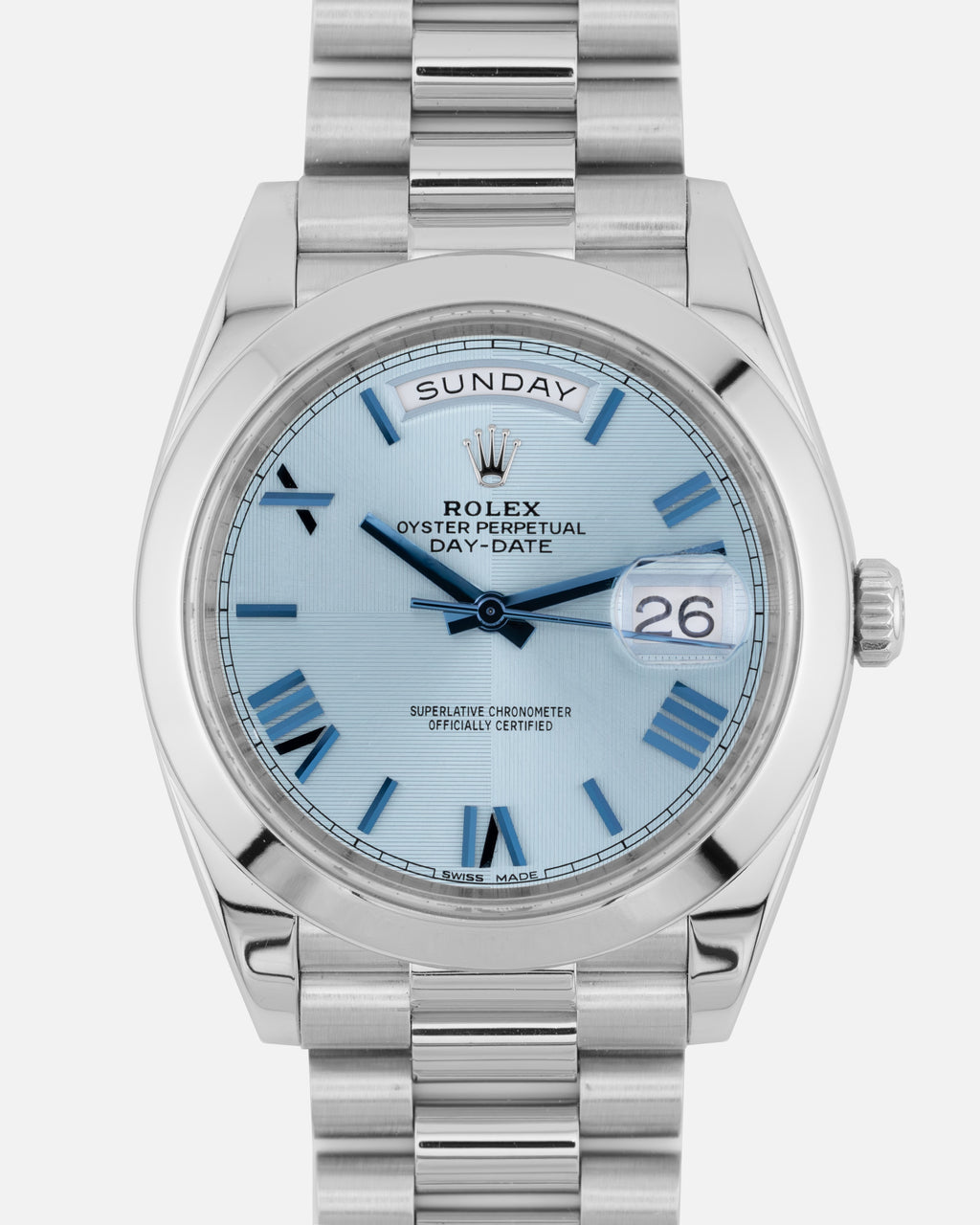 Day-Date Platinum 228206 Ice-Blue Dial 40mm