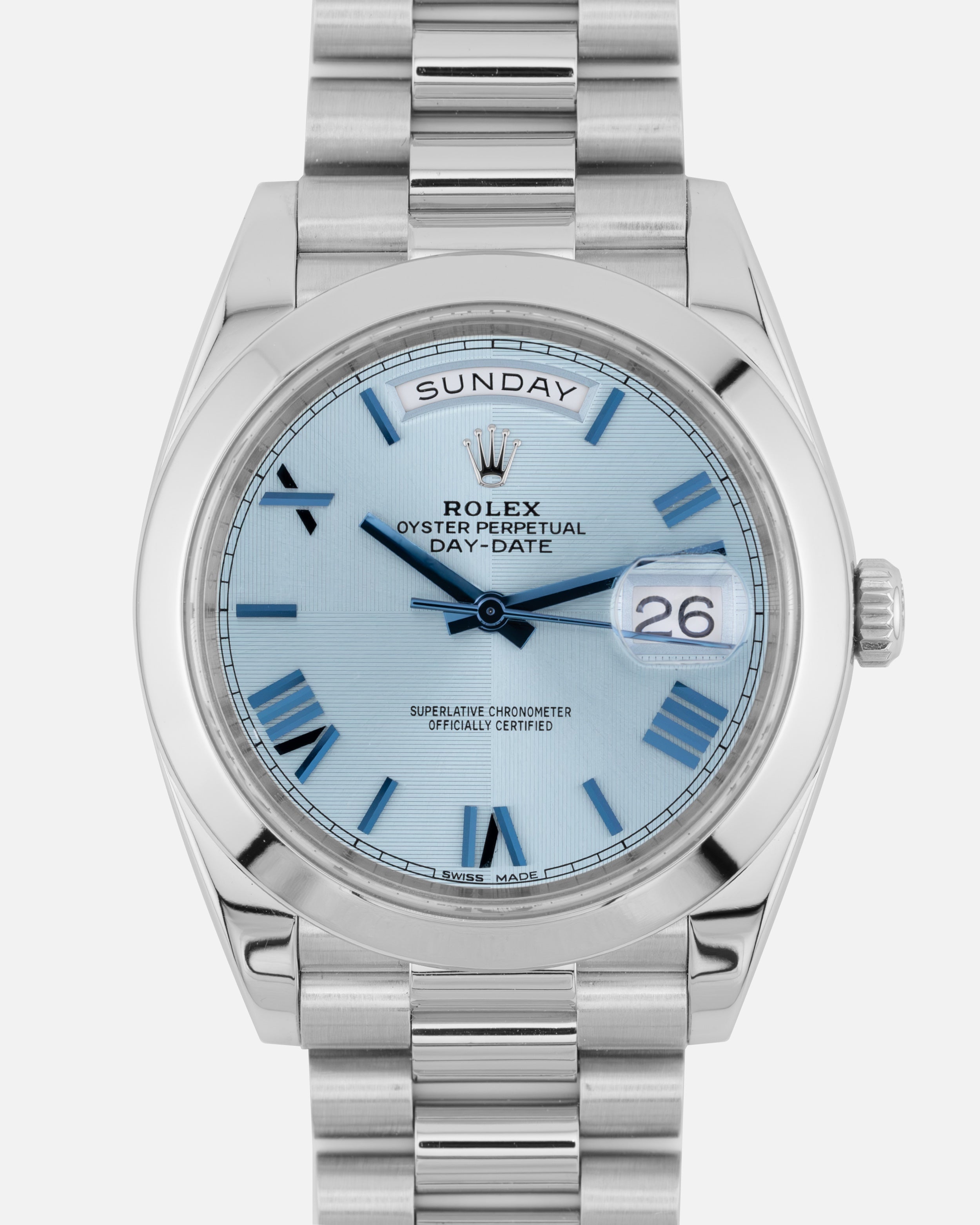 Day-Date Platinum 228206 Ice-Blue Dial 40mm