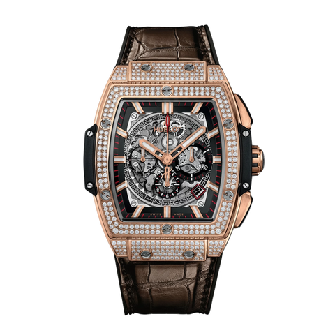Spirit of Big Bang Unico Rose Gold Pave Skeleton Dial 45mm