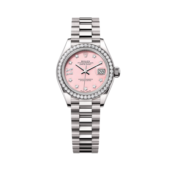 Lady-Datejust 279139RBR White Gold Pink Opal Dial President 28mm
