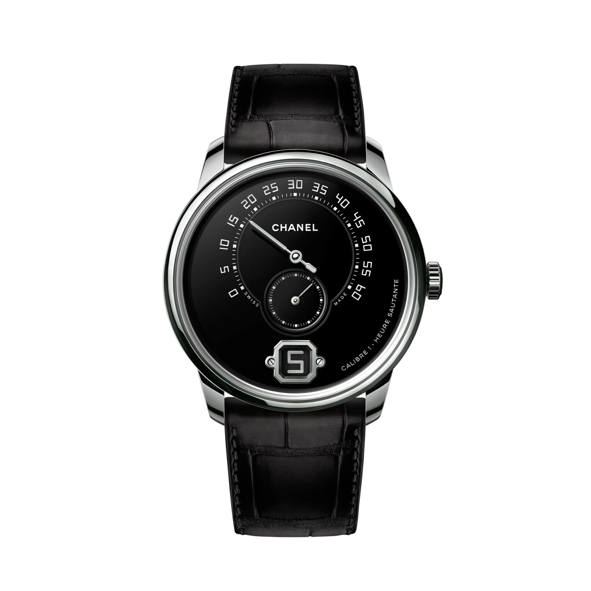 Monsieur De Chanel Jump Hour H6597 Platinum 40mm