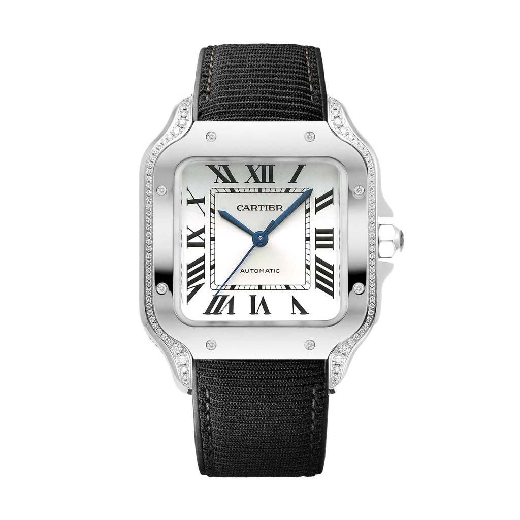 Santos 100 2744 White Gold "Factory Diamonds" 38mm