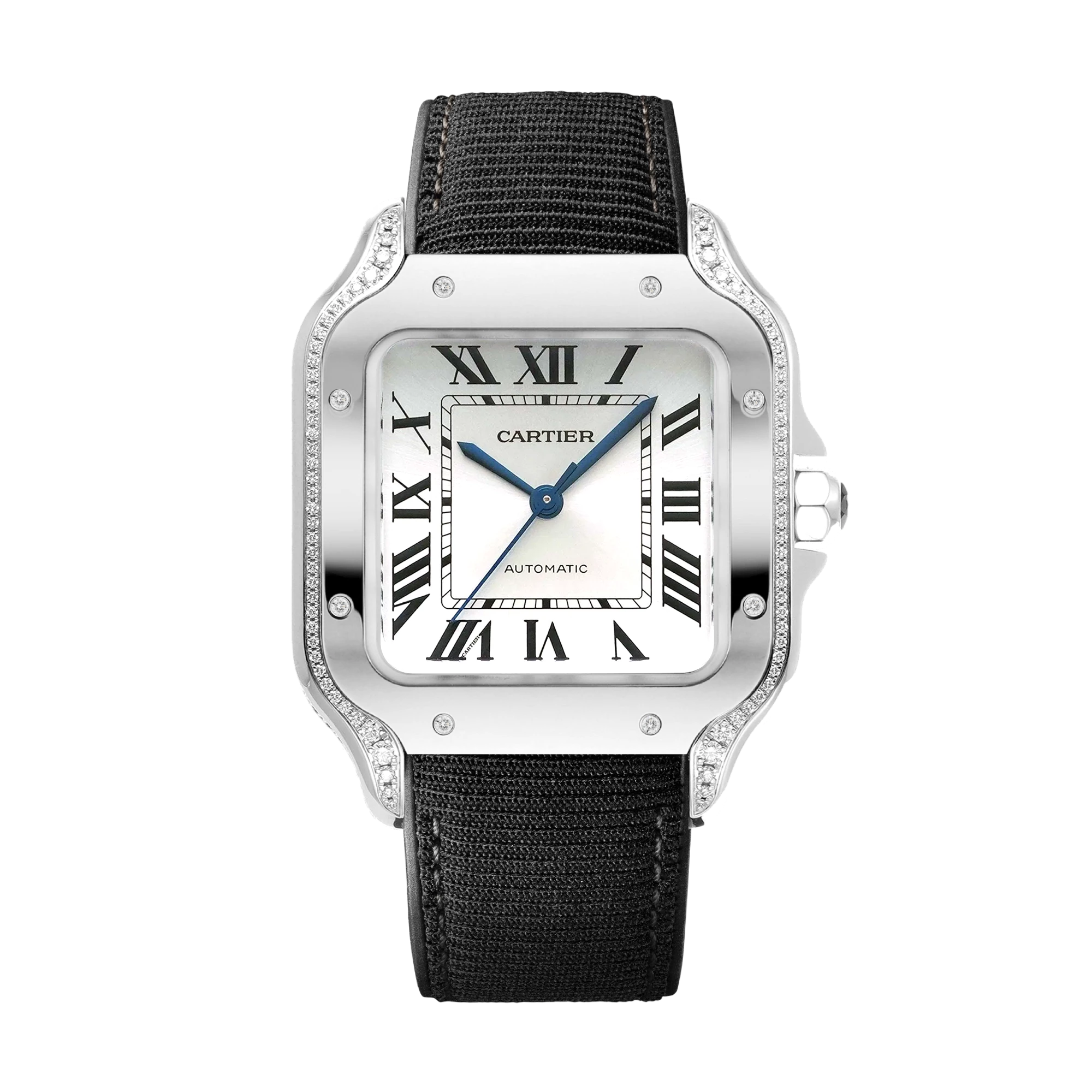 Santos 100 2744 White Gold "Factory Diamonds" 38mm