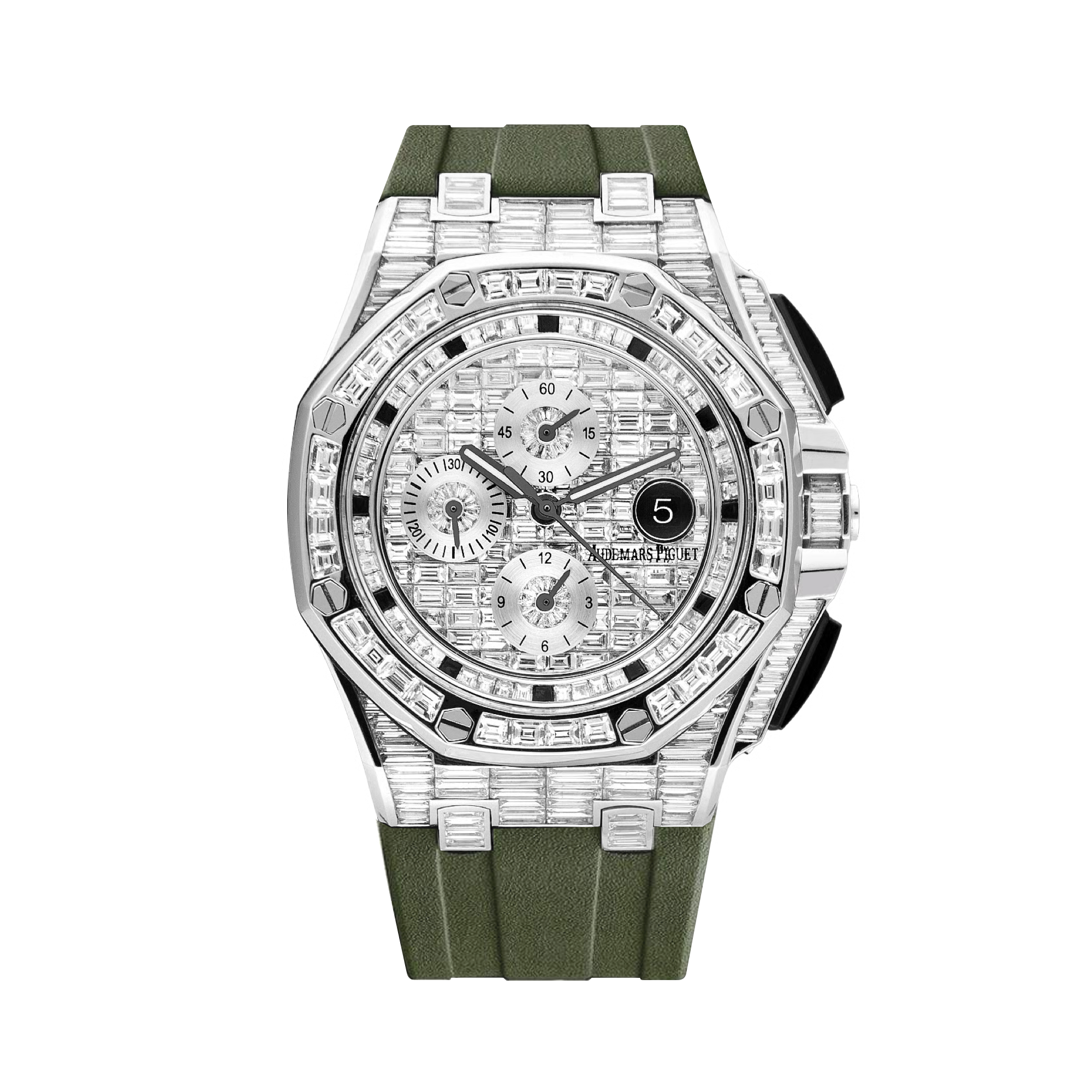 Royal Oak Offshore 26403BC "Onyx Hour" White Gold Diamond Pave Dial 44mm