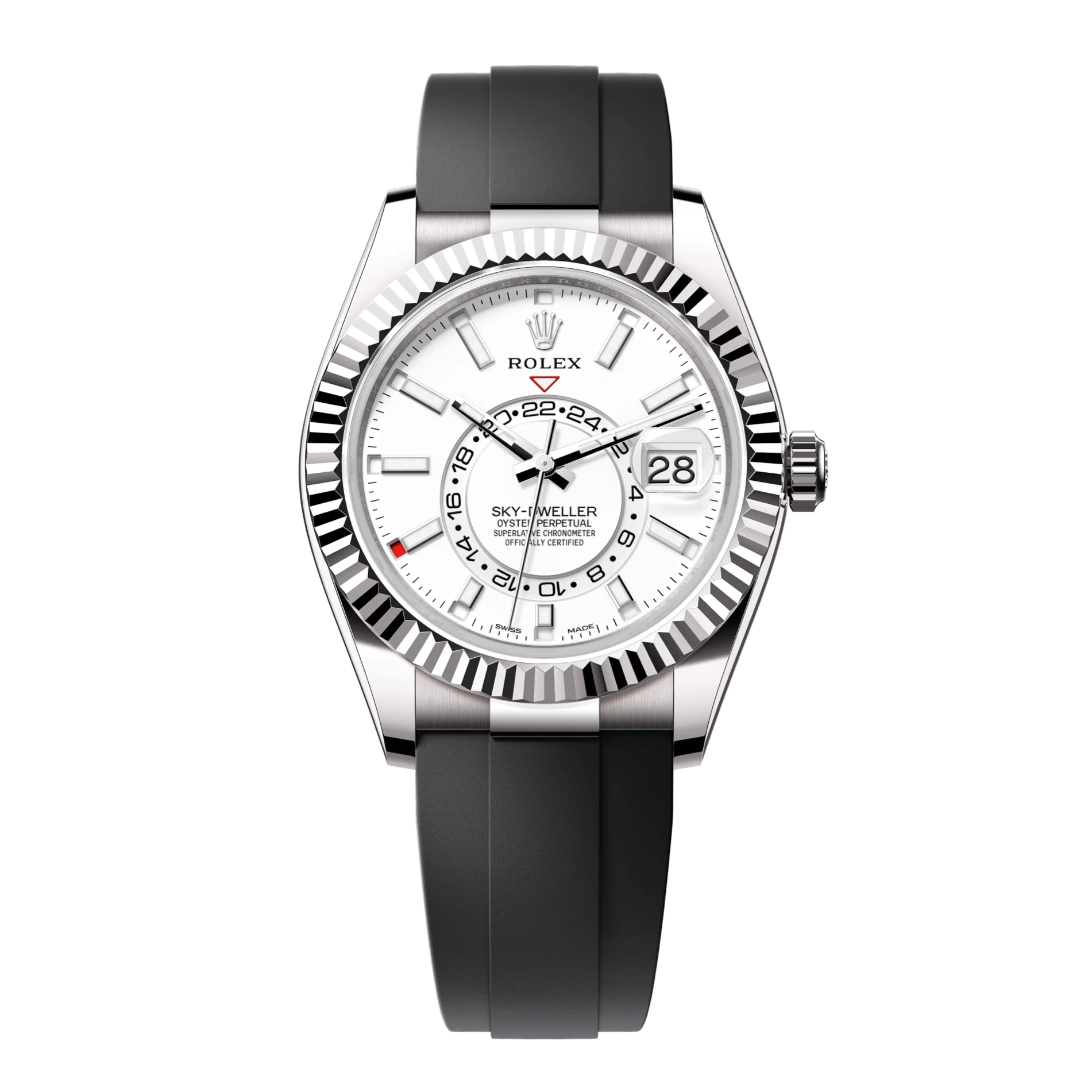 Sky-Dweller 326239 White Gold Oysterflex White Dial 42mm