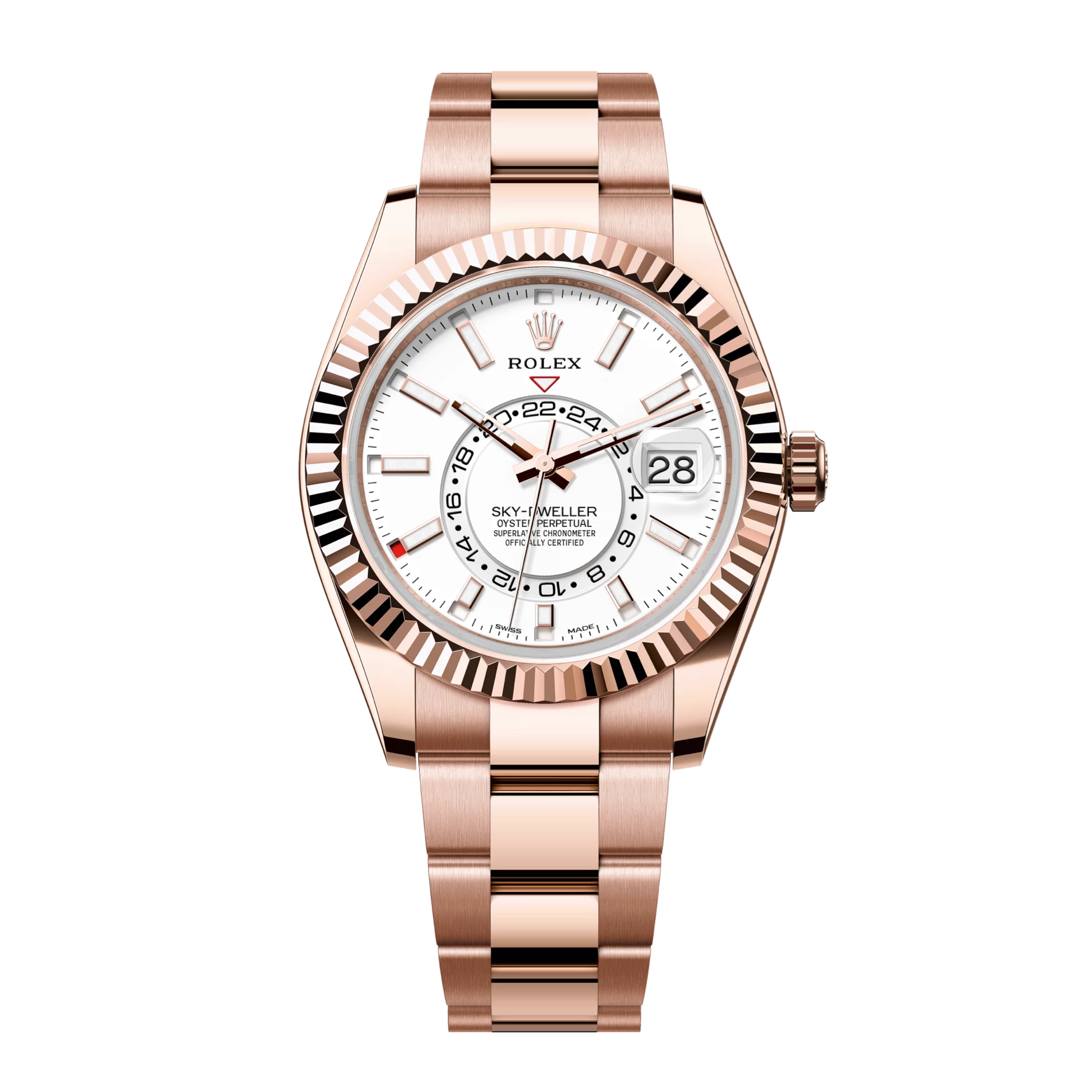 Sky-Dweller 326935 Everose Gold Oyster White Dial 42mm