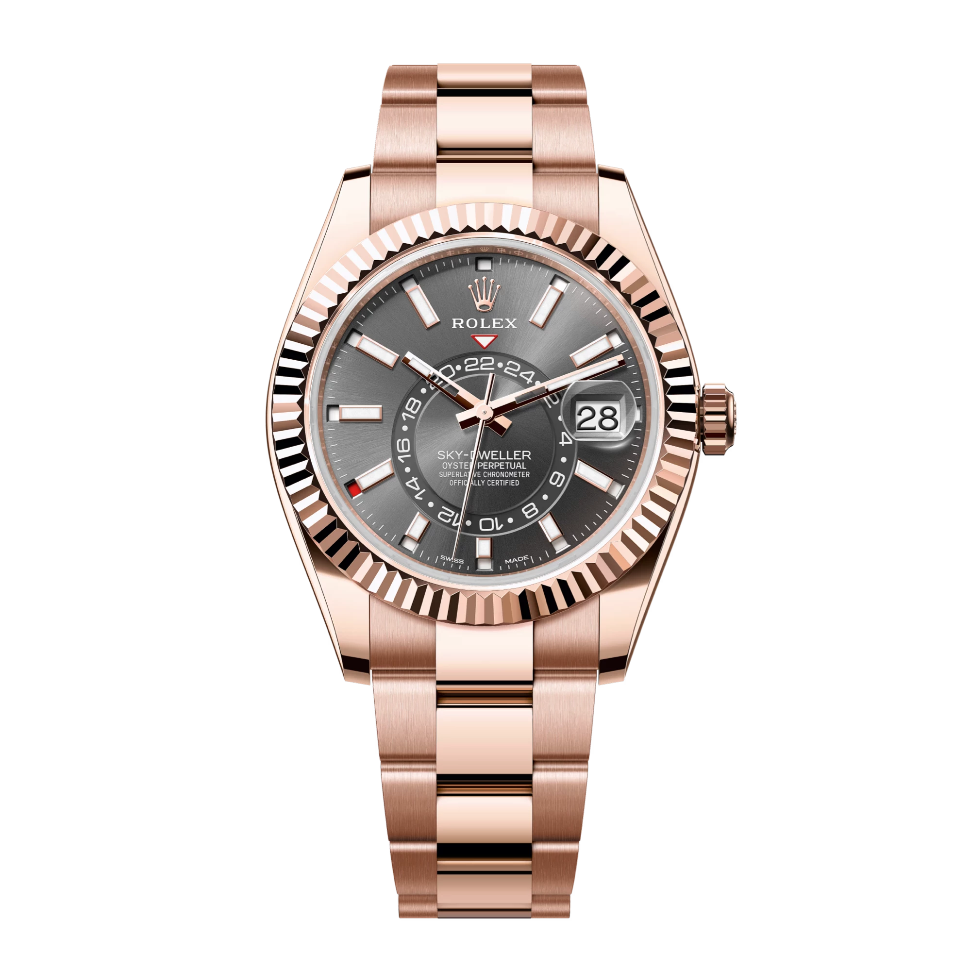 Sky-Dweller 326935 Rose Gold Oyster Slate Dial 42mm