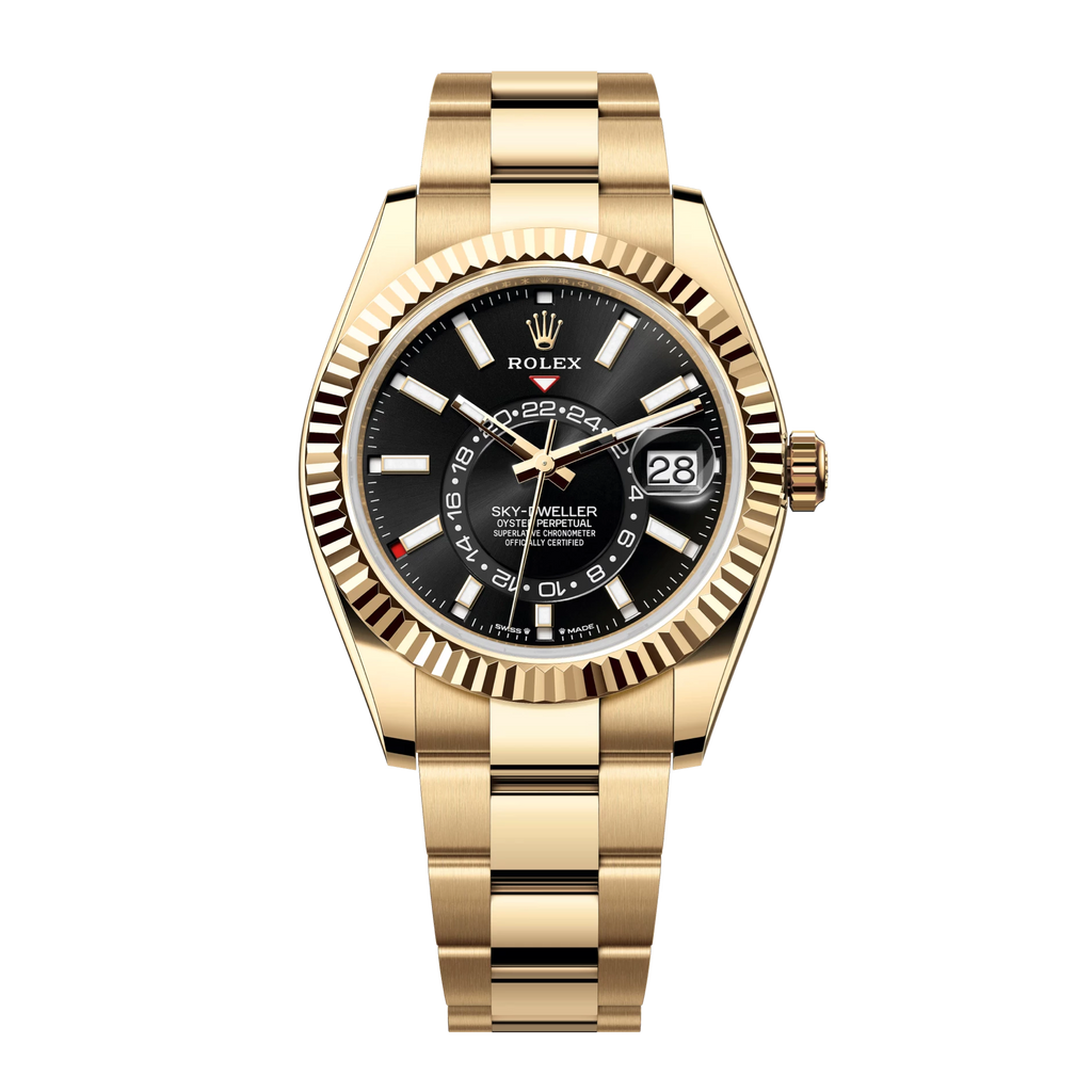 Sky-Dweller 326938 Yellow Gold Oyster Black Dial 42mm