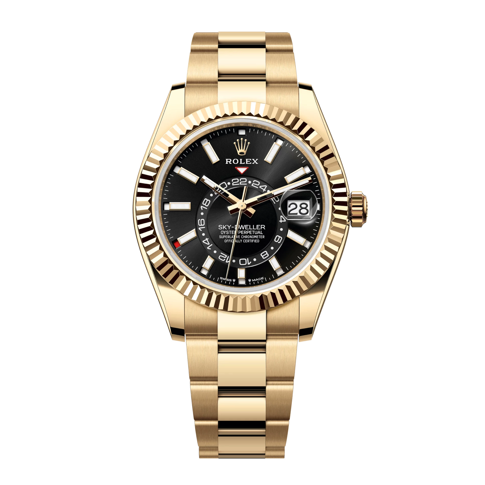 Sky-Dweller 326938 Yellow Gold Oyster Black Dial 42mm