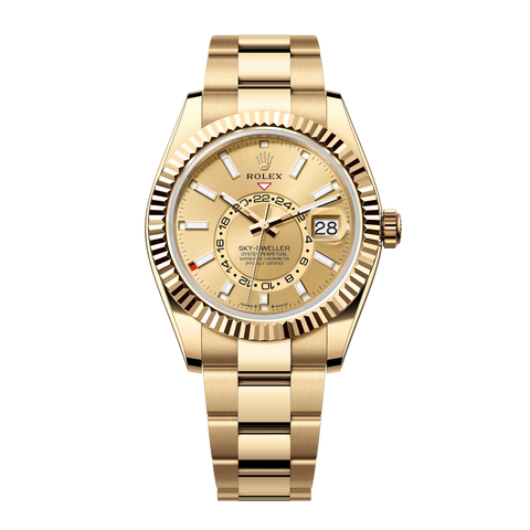 Sky-Dweller 326938 Yellow Gold Oyster Champagne Dial 42mm