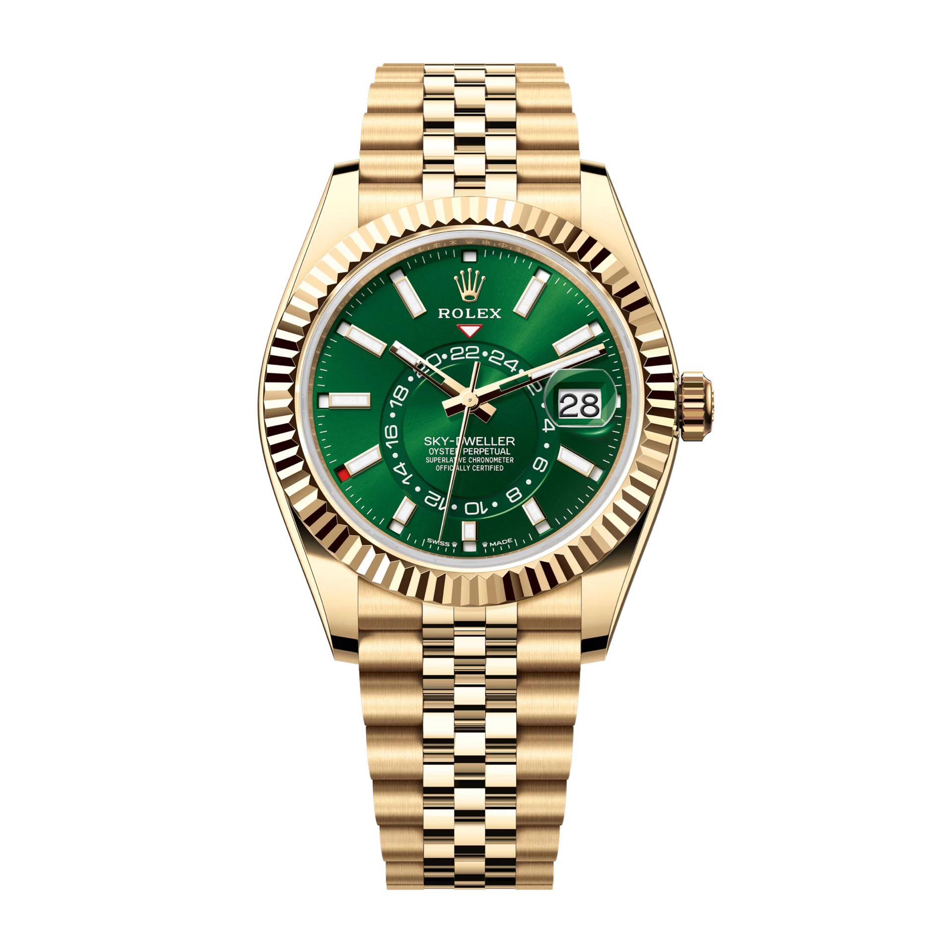 Sky-Dweller 336938 Yellow Gold Jubilee Green Dial 42mm