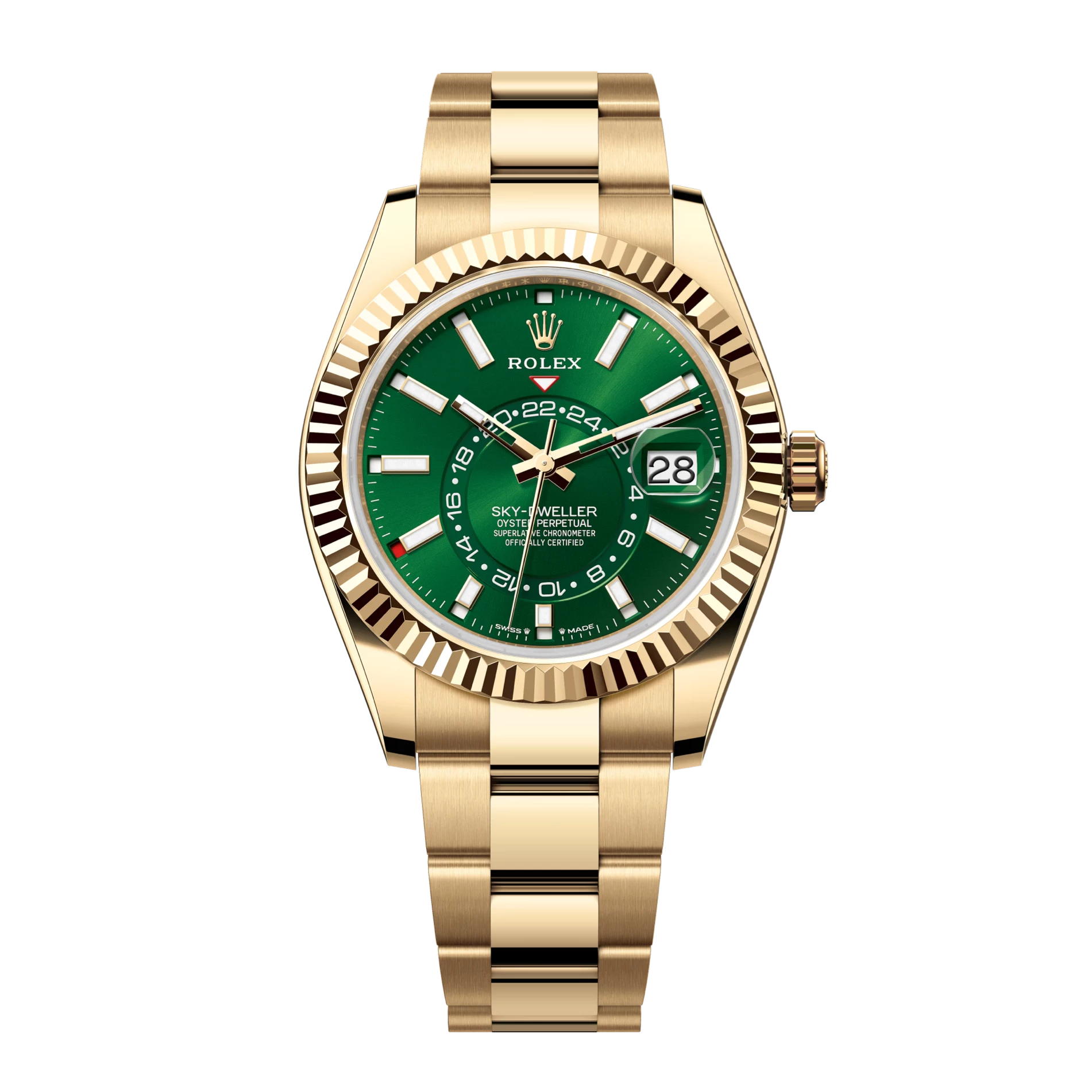 Sky-Dweller 336938 Yellow Gold Oyster Green Dial 42mm