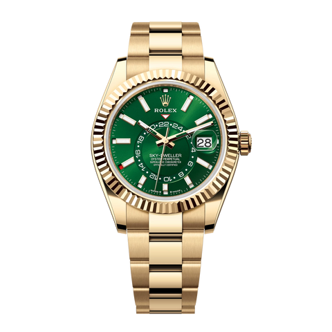 Sky-Dweller 336938 Yellow Gold Oyster Green Dial 42mm