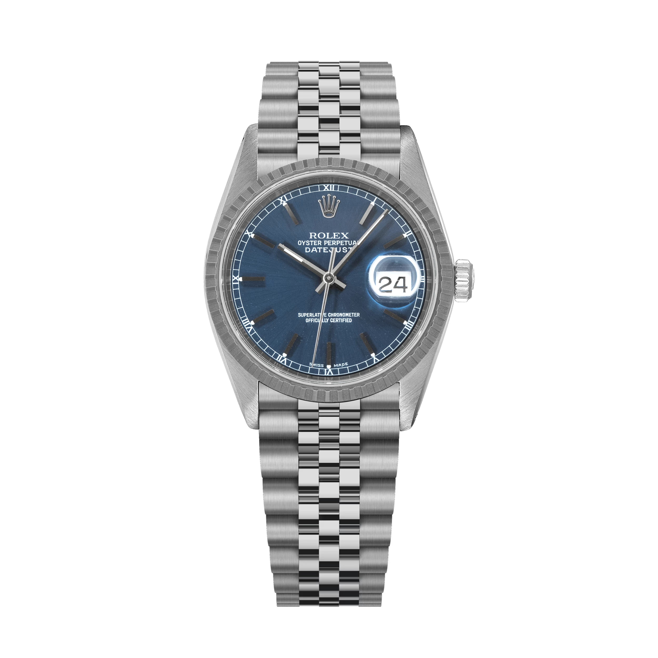 Datejust 16220 Blue Dial Jubilee Steel 36mm