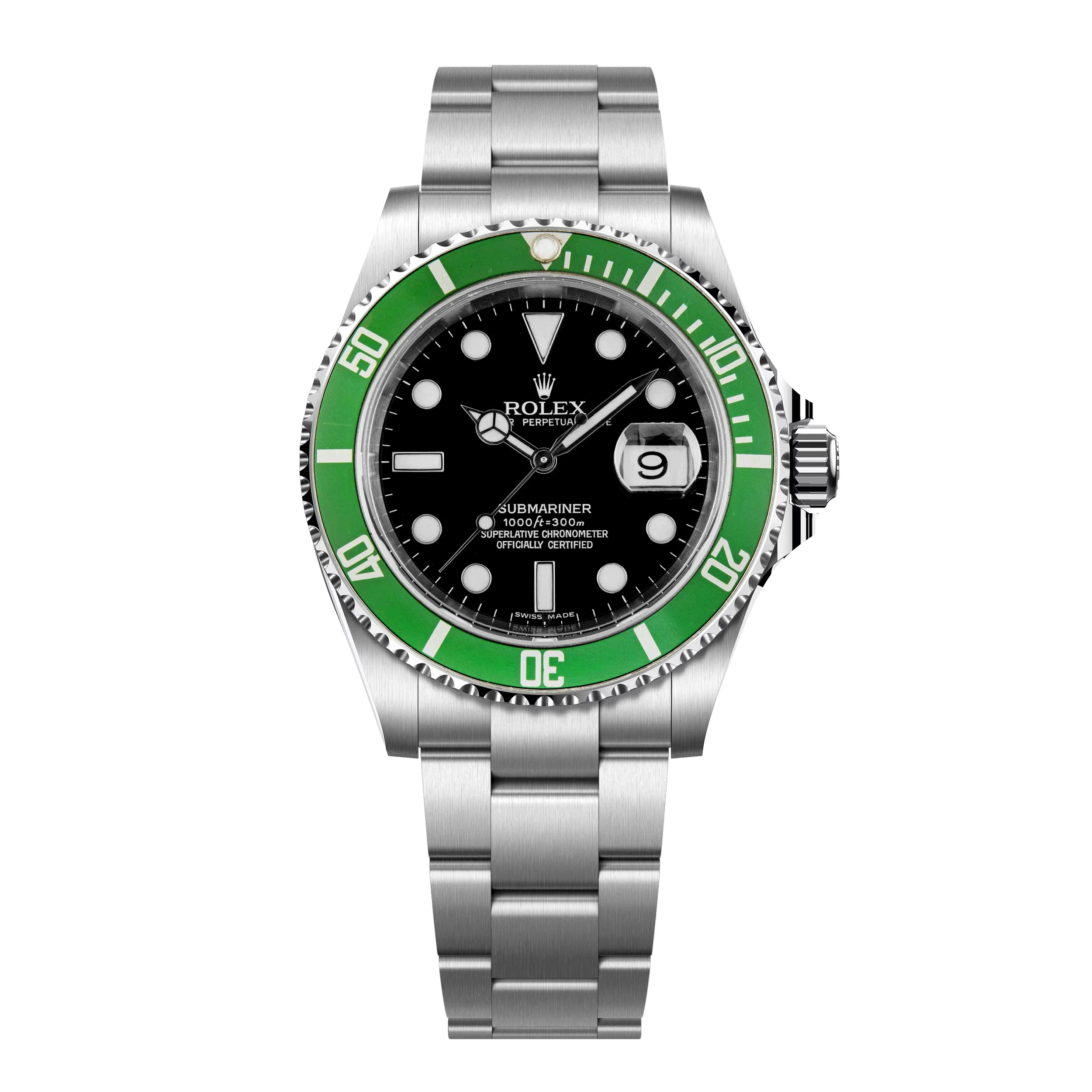 Submariner Date 16610LV 50th Anniversary 'Kermit' Steel 40mm
