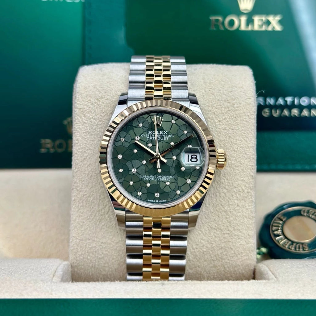 Datejust 278273 Oystersteel & Yellow Gold Green Floral Dial 31mm