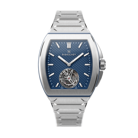 Ultrafino Flying Tourbillon Blue Dial Titanium 40mm