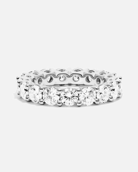 3.72 Carat Round Natural Diamond Eternity Ring