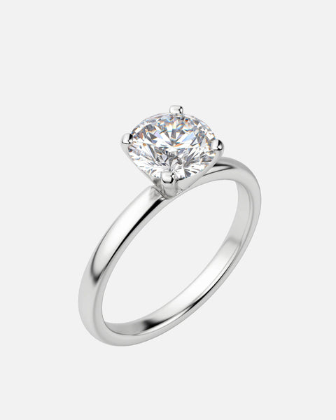 3.01 Carat Round Natural Diamond Engagement Ring