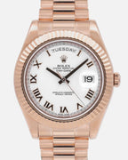 Day-Date II 218235 Rose Gold White Dial President 41mm