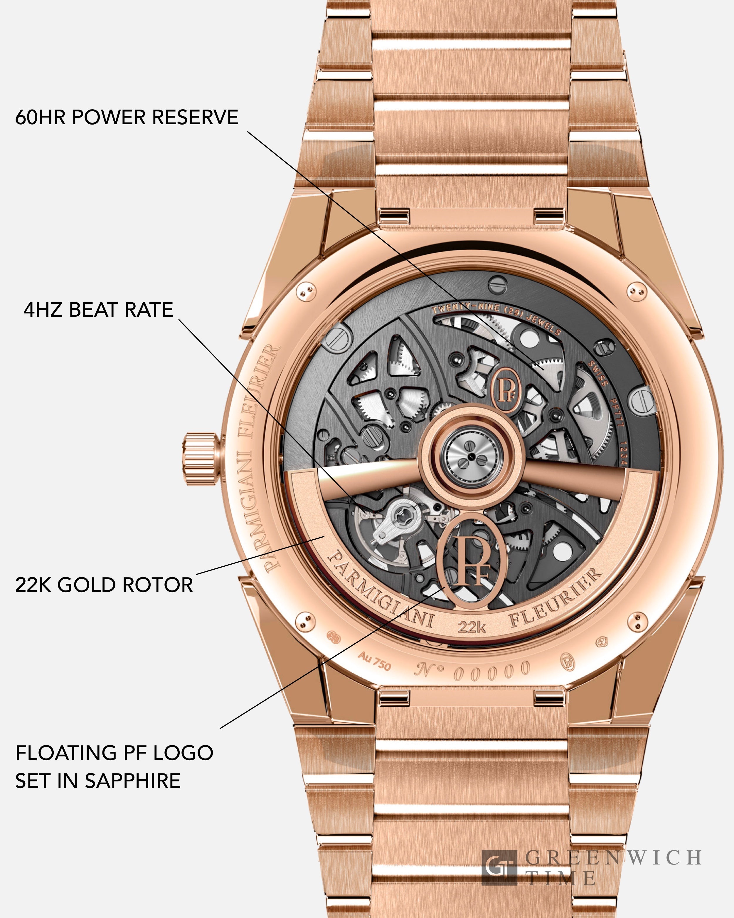 Tonda PF Skeleton Rose Gold