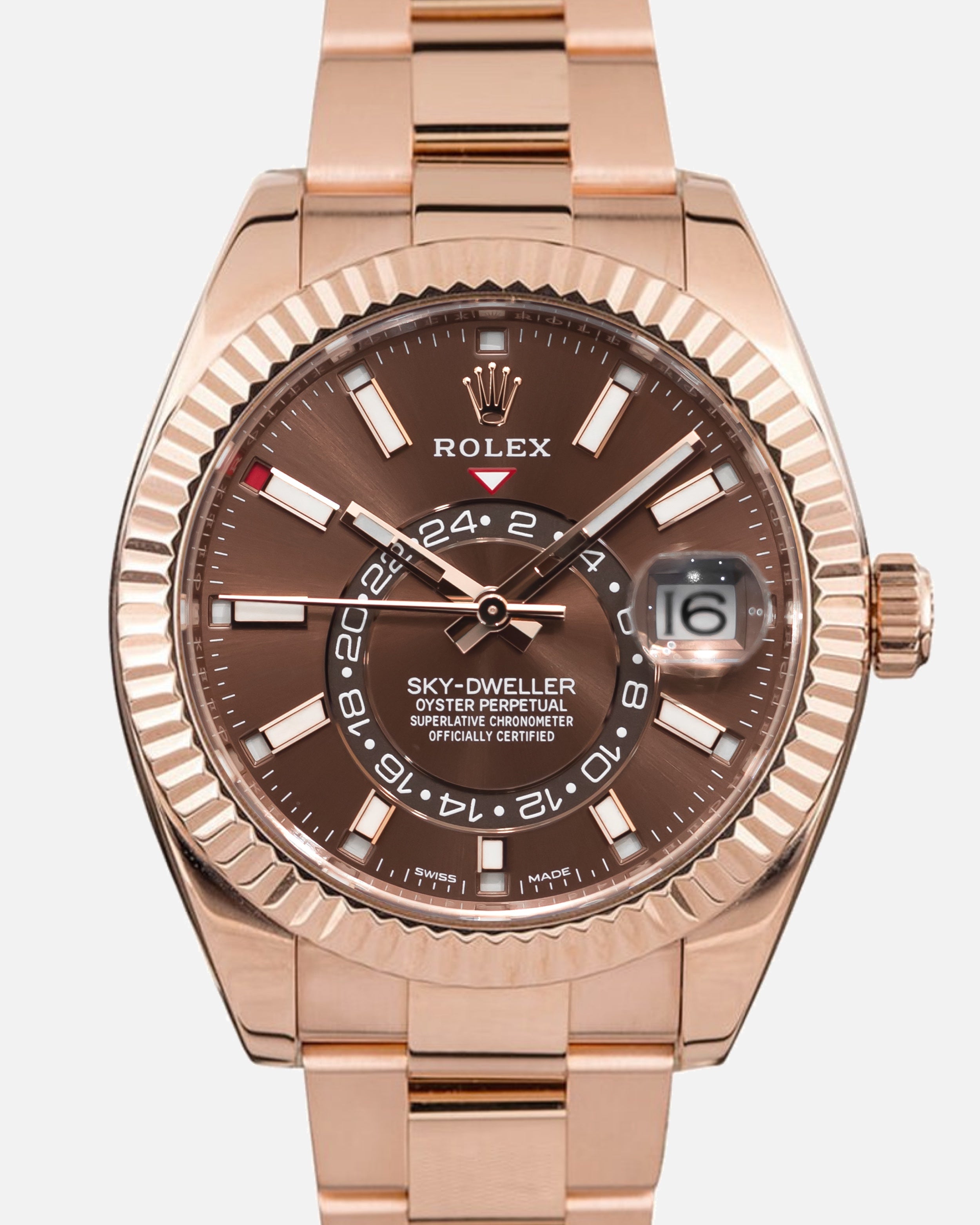 Sky-Dweller 326935 Everose Gold Oyster Chocolate Dial 42mm